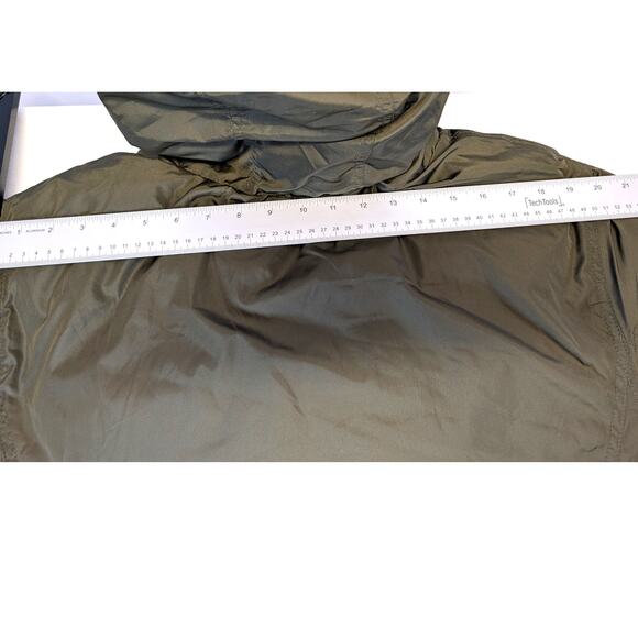 Reebok Reversable Parka Coat Wm 2X Puffer Hooded Cinch Waist Winter Olive Pink - Picture 9 of 15